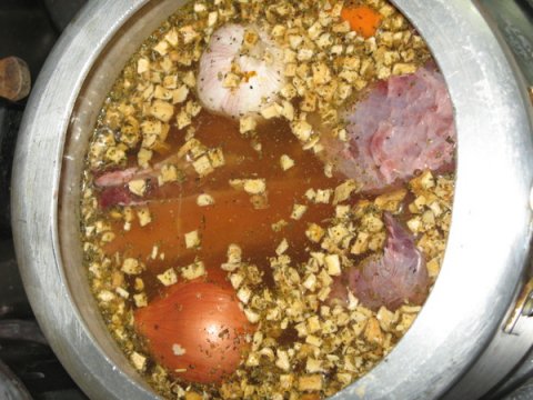 Суп "ленивый" из мяса кабана/лося - охотничий рецепт